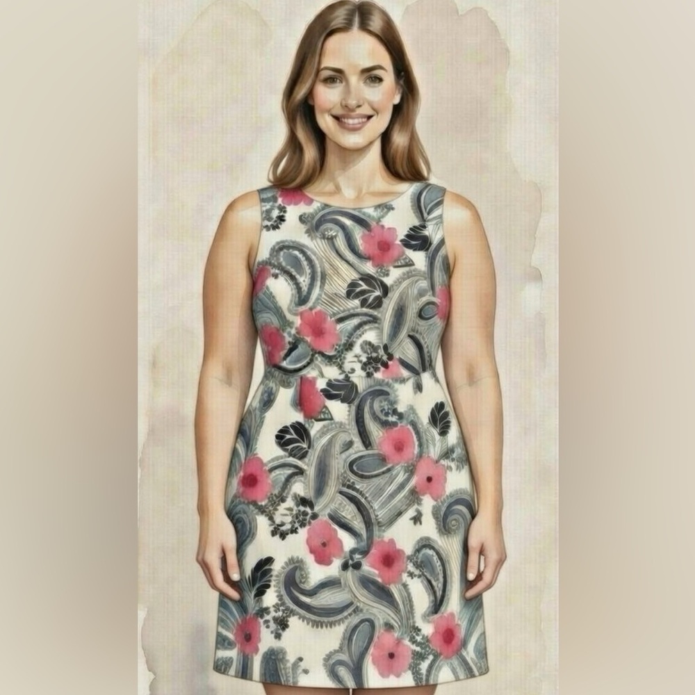 NWOT Floral sheath dress - Picture 2 of 8